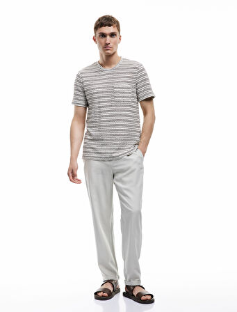 Viskon Cep Detaylı Rayon Tapered Beli Bağcıklı Eşofman Pantolon