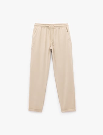 Viskon Cep Detaylı Rayon Tapered Beli Bağcıklı Eşofman Pantolon