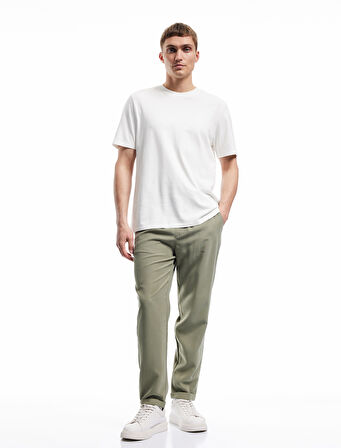 Viskon Cep Detaylı Rayon Tapered Beli Bağcıklı Eşofman Pantolon