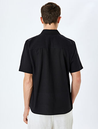 Kısa Kollu Pamuklu Regular Fit Klasik Gömlek