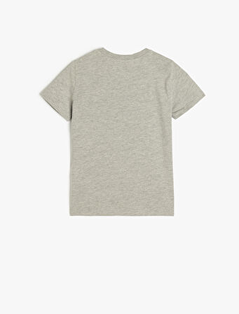 Oyun Temalı Kısa Kollu Bisiklet Yaka Tişört 