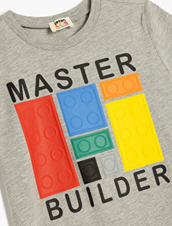 Oyun Temalı Kısa Kollu Bisiklet Yaka Tişört 