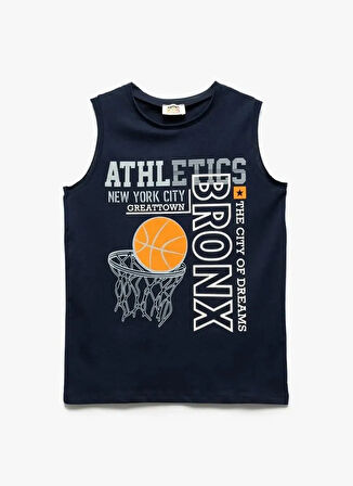 Koton Baskılı Lacivert Erkek Çocuk T-Shirt 5SKB30009TK