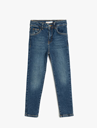 Pamuklu Cep Detaylı Denim Pantolon - Skinny Jean