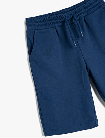 Beli Lastikli Bağlama Detaylı Cepli Şort