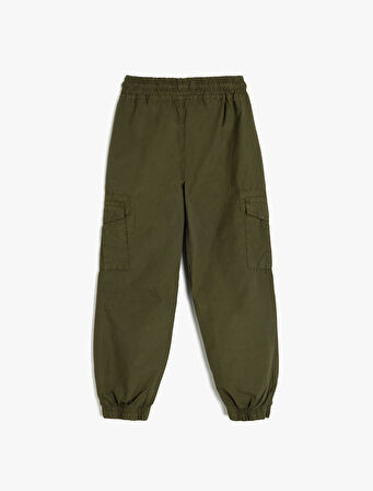 Beli Bağcıklı Cepli Jogger Kargo Pantolon