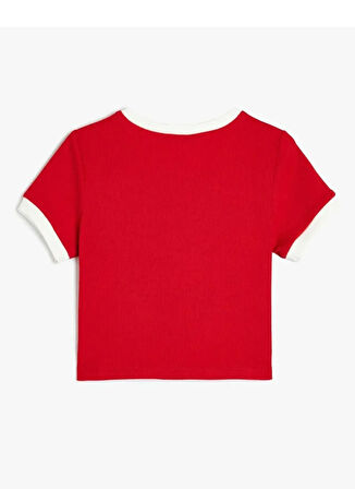 Koton Baskılı Kırmızı Kız Çocuk T-Shirt 5SKG10010AK