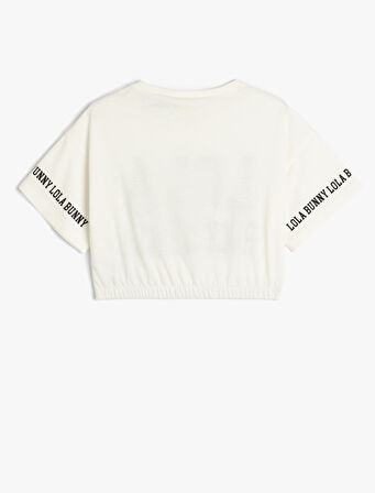 Lola Bunny Lisanslı Kısa Kollu Pamuklu Crop Tişört