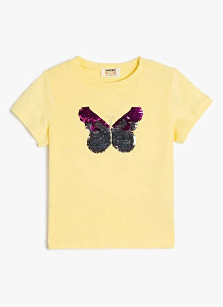 Koton Baskılı Sarı Kız Çocuk T-Shirt 5SKG10059AK