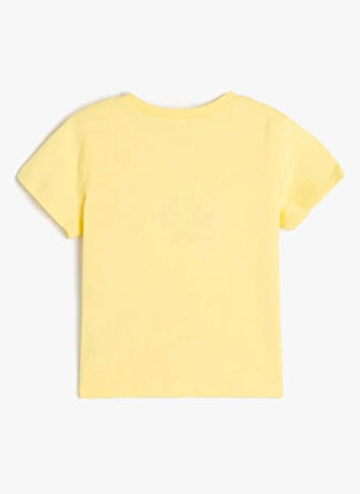 Koton Baskılı Sarı Kız Çocuk T-Shirt 5SKG10059AK