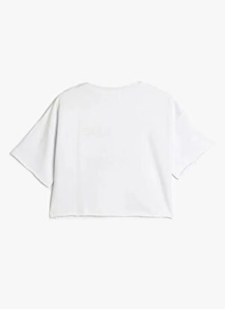 Koton Baskılı Beyaz Kız Çocuk T-Shirt 5SKG10066AK