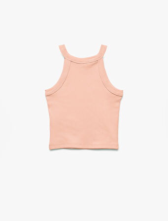 Pamuklu Kolsuz Halter Yaka Slim Fit Crop Atlet