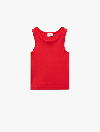 Pamuklu Bisiklet Yaka Kolsuz Kaşkorse Basic Atlet