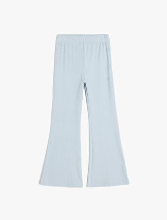 Beli Lastikli Basic İspanyol Paça Pantolon