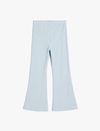 Beli Lastikli Basic İspanyol Paça Pantolon