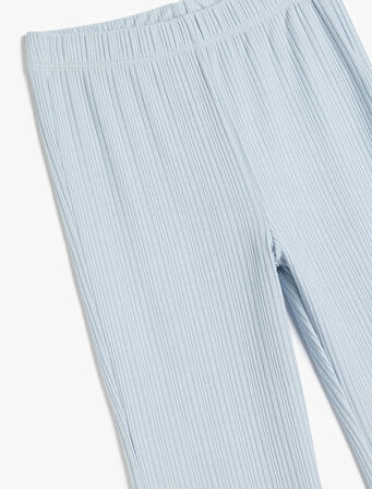 Beli Lastikli Basic İspanyol Paça Pantolon
