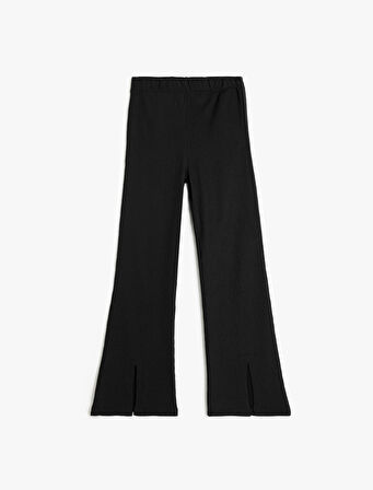 Beli Lastikli Basic İspanyol Paça Pantolon