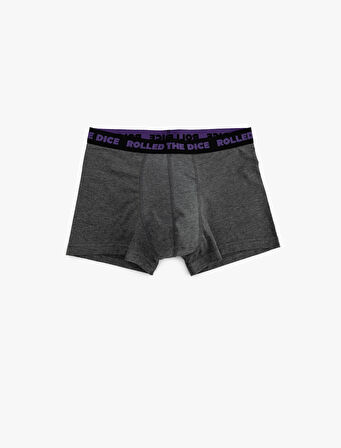 Pamuklu Baskı Detaylı 3'lü Boxer Seti