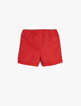 Pamuklu Cep Detaylı Beli Lastikli Basic Şort