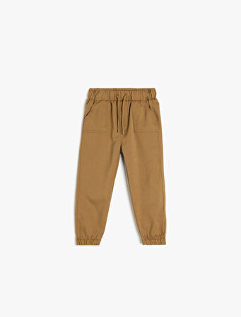 Jogger Pantolon Beli Bağlamalı Cepli