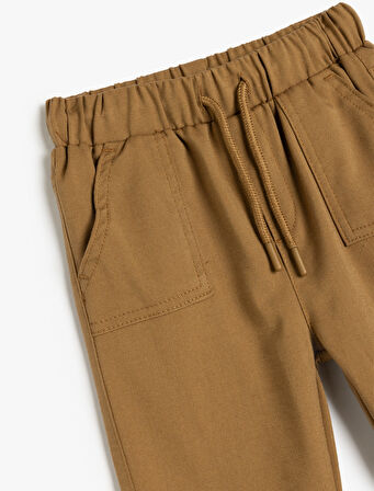 Jogger Pantolon Beli Bağlamalı Cepli