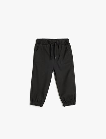 Jogger Pantolon Beli Bağlamalı Cepli