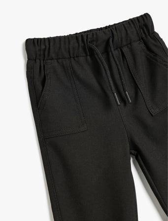 Jogger Pantolon Beli Bağlamalı Cepli