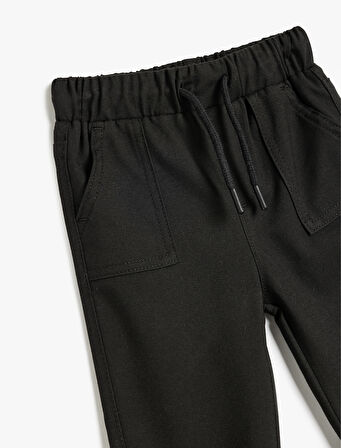 Jogger Pantolon Beli Bağlamalı Cepli