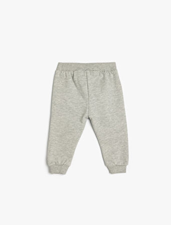 Beli Bağlamalı Pamuk Karışımlı Basic Jogger Eşofman Altı