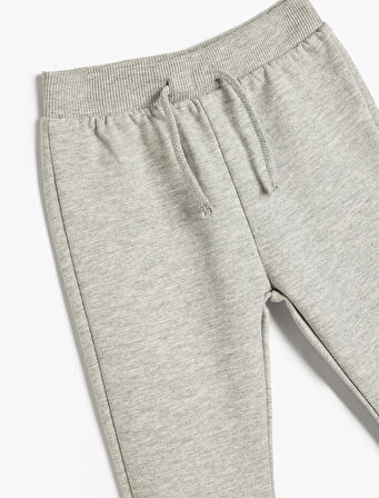 Beli Bağlamalı Pamuk Karışımlı Basic Jogger Eşofman Altı