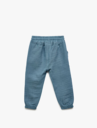 Pamuklu Beli Bağcıklı Cepli Basic Jogger Pantolon