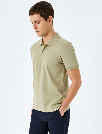 Slim Fit Kısa Kollu Pamuklu Polo Yaka Tişört