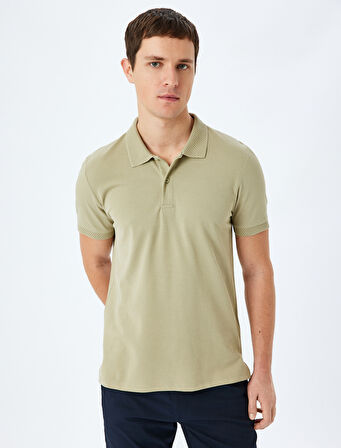 Slim Fit Kısa Kollu Pamuklu Polo Yaka Tişört