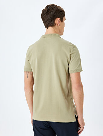 Slim Fit Kısa Kollu Pamuklu Polo Yaka Tişört