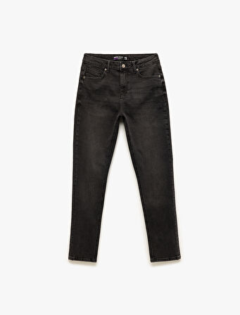 Normal Bel Pamuklu Slim Fit Jean Pantolon - Brad Jean