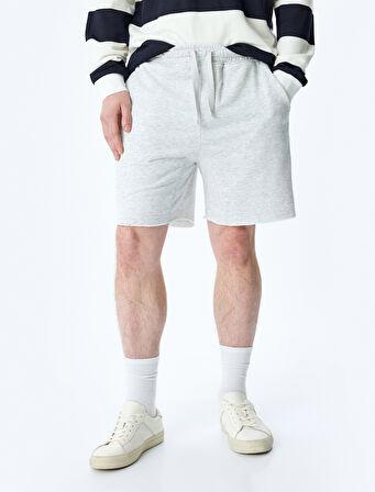 Regular Fit Cepli Mini Beli Bağcıklı Şort