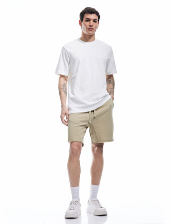 Regular Fit Cepli Mini Beli Bağcıklı Şort