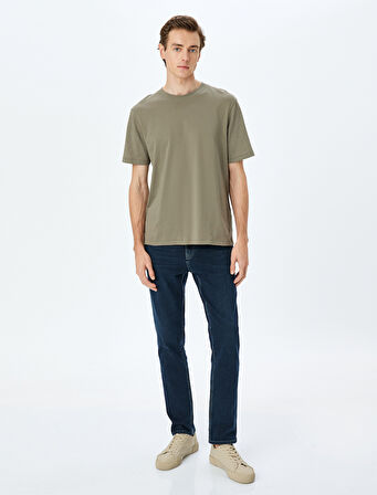 Normal Bel Cepli Slim Fit Kot Pantolon - Brad Jean