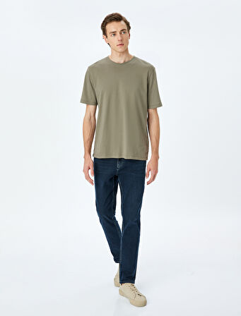 Normal Bel Cepli Slim Fit Kot Pantolon - Brad Jean