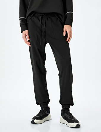 Beli Bağcıklı Lastikli Paça Jogger Spor Eşofman Altı