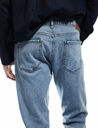 Düğmeli Pamuklu Normal Bel Straight Fit Jean Pantolon - Mark Jean