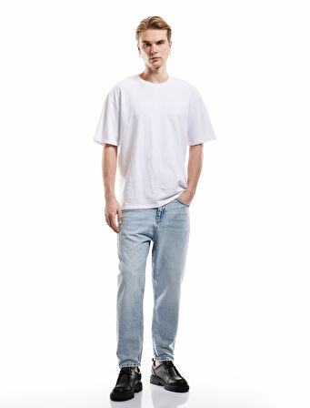 Pamuklu Cepli Loose Fit Jean Pantolon - Steve Jean