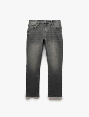 Normal Bel Pamuklu Straight Fit Jean Pantolon - Mark Jean