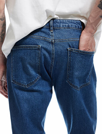 Normal Bel Pamuklu Straight Fit Jean Pantolon - Mark Jean