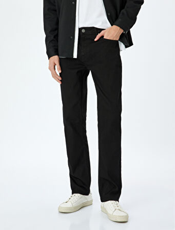 Düğme Detaylı Straight Fit Kot Pantolon - Mark Jean