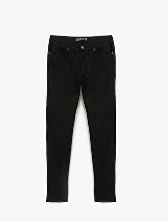 Düğmeli Pamuklu Slim Straight Fit Jean Pantolon - Chadwick Jean