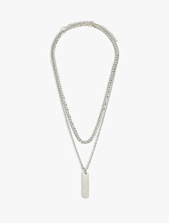 Charm Detaylı 2'li Zincir Kolye