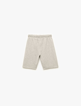 Pamuklu Beli Bağcıklı Basic Şort