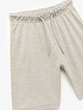 Pamuklu Beli Bağcıklı Basic Şort