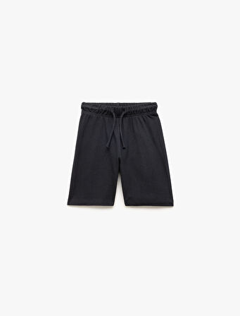 Pamuklu Beli Bağcıklı Basic Şort